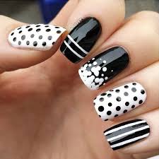 Pin Auf Black White Nails