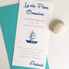 Image Of Invito Battesimo Comunione Barca A Vela Porta Segnaposto Comunione Bomboniere Di Comunione
