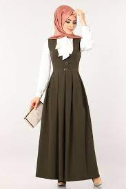 Modaselvim Elbise Dugme Detay Pileli Jile 705msa383 Haki Victorian Dress Dresses Fashion