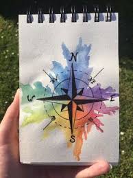 Aquarelle Dessin Rosedesvents Boussole Peinture Painting Boussole Dessin Dessin Avec De La Peinture Dessin Origami
