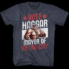 Final Fight Mens Short Sleeve T Shirt Navy Heather Vote Haggar Cool Casual Pride T Shirt Men Unisex New Fashion Tshirt Free Coolest Tees Awesome Tee