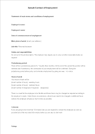 These days an employee and the employer have a contract which they sign, making all terms of the contract legally binding on both the parties. Job Contract Templates At Allbusinesstemplates Com