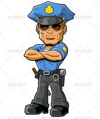 Policeman Policeman Arms Vector Character