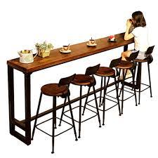 Maybe you would like to learn more about one of these? Modern Wood Metal High Bar Table Simple Home Coffee Bar Table Against The Wall Strip Side High Bar Tables Bar Tables Aliexpress