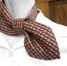 Woman Ascot Necktie Necklace Refashioned Necktie Burgundy Etsy Neck Accessories Necktie Crafts Upcycled Neckties