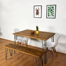 warm atmosphere kitchen table with bench