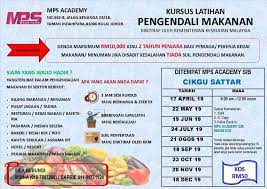 Sekolah pengendali makanan diiktiraf oleh kementerian kesihatan malaysia dan pihak berkuasa tempatan. Kkm Kulai Johor Johor Bahru Jb Course Mps Academy Sdn Bhd
