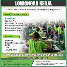 Ada perusahaan yang sedang membuka kesempatan lowongan kerja sma ,depnaker ,bpjs, staf administrasi, staff pengiriman, kurir dan banyak lagi di daerah sleman melalui indeed.com. D Info Lowongan Kerja Binangun Kulon Progo Dan Sekitarnya Facebook