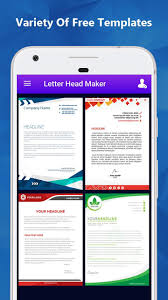 Letterhead or letter headed paper is mostly used in the corporate sector or in offices that consist of it is used to write business letters, documents, or applications for sending it to a different organization. Letterhead Maker Business Letterhead Templates For Android Apk Download