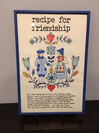 Vintage Soovia Janis Recipe For Friendship Print By Pati Kitsch Kitchen Friendship Print Friendship Recipe Pati