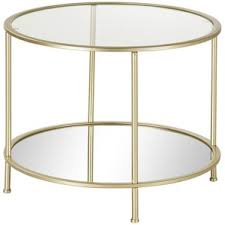 Finebuy couchtisch fb45659 glas o 82 cm metall wohnzimmertisch modern glastisch rund sofatisch wohnzimmer schwarz moderner coffee table mit Tische In Gold Preisvergleich Moebel 24