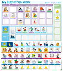 my busy school week magnetic rewards chart school week