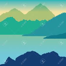 Feb 19, 2019 · the oceans, lakes, and streams around us have so many animals we can learn to draw. Beautiful Nature Landscape Drawing Scenery Silhouette In Blue Royalty Free Cliparts Vectors And Stock Illustration Image 133178849