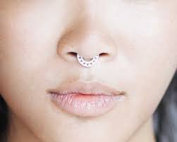 septum ring dreieck septum clicker boho nase ring sterling etsy sterling silver nose rings septum jewelry clicker septum ring