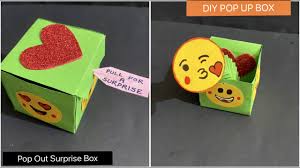 Check out the selection of additional gift attachments here your balloon in a box will arrive in an unmarked box lined with color coordinated tissue paper, and will include a balloon of your choice attached to a weighted clip. Diy Pop Out Surprise Box Surprise Gift Box Idea Pop Up Box Pull Out Gift Box Pop Up Box Youtube