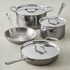 All Clad D5 Stainless Steel 7 Piece Cookware Set In 2020 Cookware Set Stainless Steel Cookware Set Induction Cookware