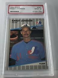 The biggest rookie card in the landmark 1952 topps baseball set isn't mickey mantle. 1989 Fleer 381 Randy Johnson Montreal Expos Rookie Card Psa 9 662225821732 Ebay