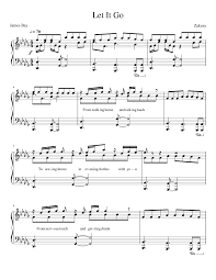 My daughter (like most peoples daughters lol) is a huge fan of the movie and. James Bay Let It Go Sheet Music For Piano Solo Musescore Com