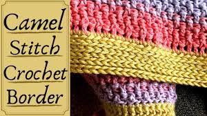 Half double crochet in the third loop camel stitch beanie tutorial | scrapbuster. Camel Stitch Crochet Border Youtube