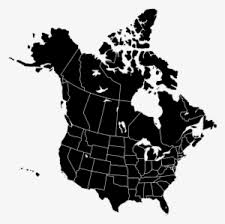 Black map with white text and white Usa Map Vector Ai Map Of North America Vector Png Image Transparent Png Free Download On Seekpng