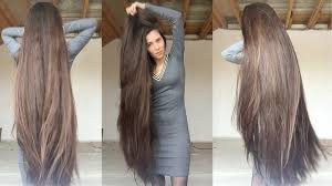 If you choose a long hairstyle, make sure you can clean the strands by the ears. 6 Minutes Of Tamila S Super Long Thick Hair Play And Epic Braid Youtube