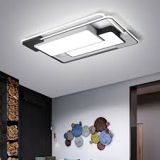 Now, flush mount lighting can be found almost anywhere and these ceiling and wall fixtures complement a variety of residential and commercial settings. Modern Led Rectangular Ceiling Lights With Remote Black Dimmable Semi Flush Mount Lamp For Bedroom Living Room Kitchen Bathroom Ceiling Lights Aliexpress