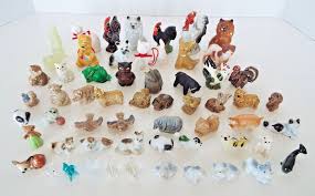 Miniature Animal Figurines 58 Piece Lot Ceramic Glass Collection Wade England Wade Glass Collection Animal Figurines Miniature Figurines