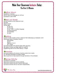 How To Make Your Classroom Inclusive Today The First 15 Minutes Inclusion Classroom Inclusive Education Special Education Classroom