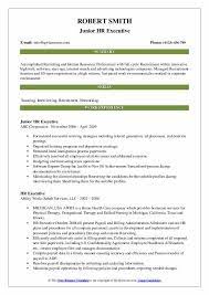 Hr Executive Resume Samples Qwikresume