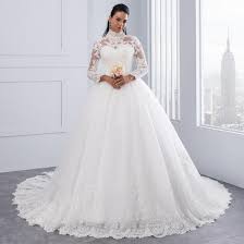 Cap sleeve pearly low back plus size wedding dress. High Neck Iiiusion Back Long Sleeve Wedding Dress Lace Ball Gown Weddi Bling Brides Bouquet Online Bridal Store