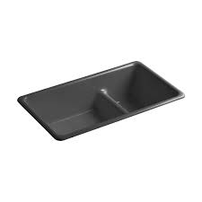 Drain opening will fit any garbage disposal unit. Standard Plumbing Supply Product Kohler K 6625 7 Iron Tones 33 X 19 Dual Mount Smart Divide