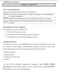 The impact of government investment organizations in malaysia on the performance of their portfolio companies. Guidelines For Assessment Assignment 1 Report 30 Chegg Com