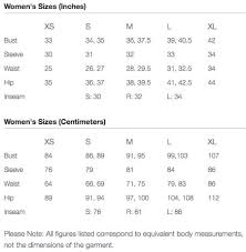 Mountain Hardwear Womens Apparel Size Chart Irunfar Com