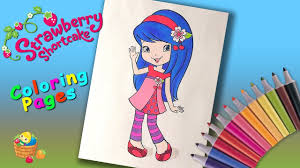 In honor of k's 5th birthday, we are throwing a strawberry shortcake birthday party this weekend. Strawberry Shortcake Coloring Pages Cherry Jam How To Coloring Pages For Kids Youtube