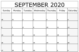 September 2020 Calendar Printable Template In 2020 July Calendar Monthly Calendar Template September Calendar
