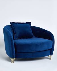 Dunnes Stores Navy Paul Costelloe Living Two Seater Chair Seater Chair Velvet Furniture