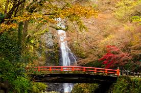 紅葉中的明治之森箕面公園
