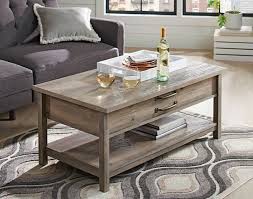 A coffee table made from upcycled pallet wood and bed slats. Better Homes Gardens Modern Farmhouse Lift Top Coffee Table Rustic Gray Finish Walmart Inventory Checker Brickseek