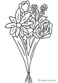 Blumenstrauss Ausmalbild Gratis Ausdrucken Ausmalen Artus Art