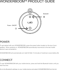 In this video i'll show you how to connect your ue wonderboom 2 bluetooth speaker to your iphone, ipad or android device.see more videos by max here: S00163 Wireless Bluetooth Speaker User Manual Logitech Far East