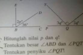 Pengenalan penekanan pembelajaran pada struktur. A Hitunglah Nilai P Dan Qb Tentukan Besar Sudut Abd Dan Pqtc Tentukan Penyiku Sudut Pqttolong Brainly Co Id