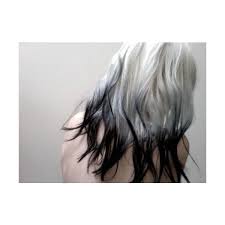 Ice Blonde Hair Black Ombre Dip Dyed Tips Hair Chalk Black Hair Ombre Grey Hair Dye