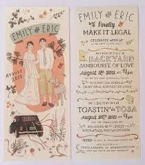 Cute Wedding Invitation By Illustrator Emily Mcdowell Illustrated Wedding Invitations Wedding Cards Wedding Invitation Cards