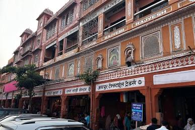 Colonnaded facade of Johari Bazar, AI generated
