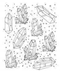 Coloring books aren't just for kids: Crystals Coloring Pages Coloring Home