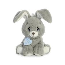 Gray Bunny Stuffed Animal Precious Moments By Aurora Bunny Stuffed Animals Cute Stuffed Animals Animal Plush Toys