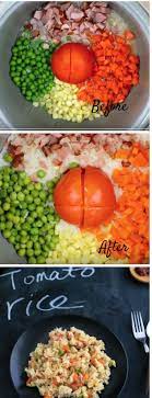 One Pot Tomato Rice In The Rice Cooker The Easiest And Laziest One Pot Rice Recipe Simple But Yum Recipe Tomato Rice Rice Cooker Recipes One Pot Rice Meals