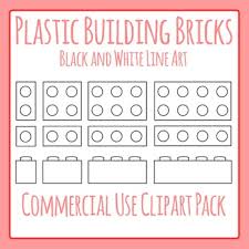 Black And White Bricks Clip Art Lego Like Plastic Bricks Line Art Similar To Lego Or Lego Like Clip Art Pack Black White Lines Line Art Clip Art