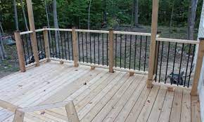 How to layout deck railing ideas people typically use 4×4 lumber for common rail posts. Deck Railing Post Spacing Guidelines And Code Requirements
