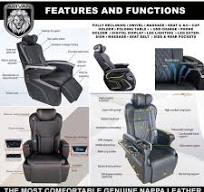 Premium Leather Captain's Seat for Van, LED Accents ...